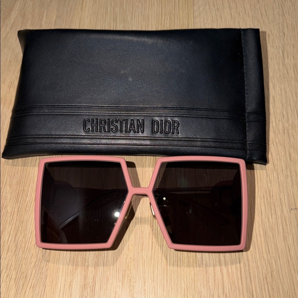 Dior Women’s  Matte Pink Geometric Square Sunglasses